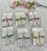 Load image into Gallery viewer, Celeste Pearl Bow Lemon Yellow