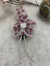 Load image into Gallery viewer, Floral & Pearl Closed Banana Clutches