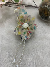 Load image into Gallery viewer, Floral & Pearl Closed Banana Clutches