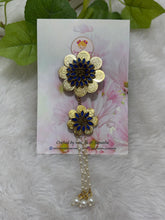 Load image into Gallery viewer, Royal Kundan Kasu Clip blue