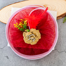 Load image into Gallery viewer, Sofia Fascinator dark red