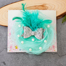 Load image into Gallery viewer, Belle Fascinator Sea Green