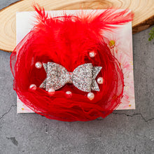 Load image into Gallery viewer, Belle Fascinator Red