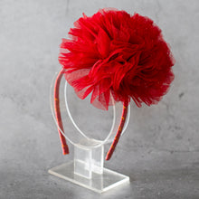 Load image into Gallery viewer, Ariel Fascinator dark red