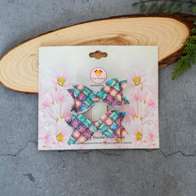 Load image into Gallery viewer, Glitter Mini Bows blue checks