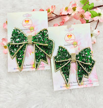 Load image into Gallery viewer, Starry Night Bow Mini Green