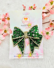 Load image into Gallery viewer, Starry Night Bow Mini Green