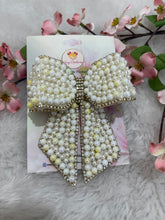 Load image into Gallery viewer, Celeste Pearl Bow Lemon Yellow
