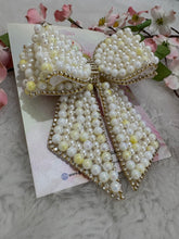 Load image into Gallery viewer, Celeste Pearl Bow Lemon Yellow
