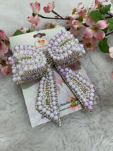 Load image into Gallery viewer, Celeste Pearl Bow Light Purple
