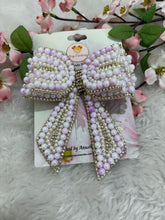 Load image into Gallery viewer, Celeste Pearl Bow Light Purple

