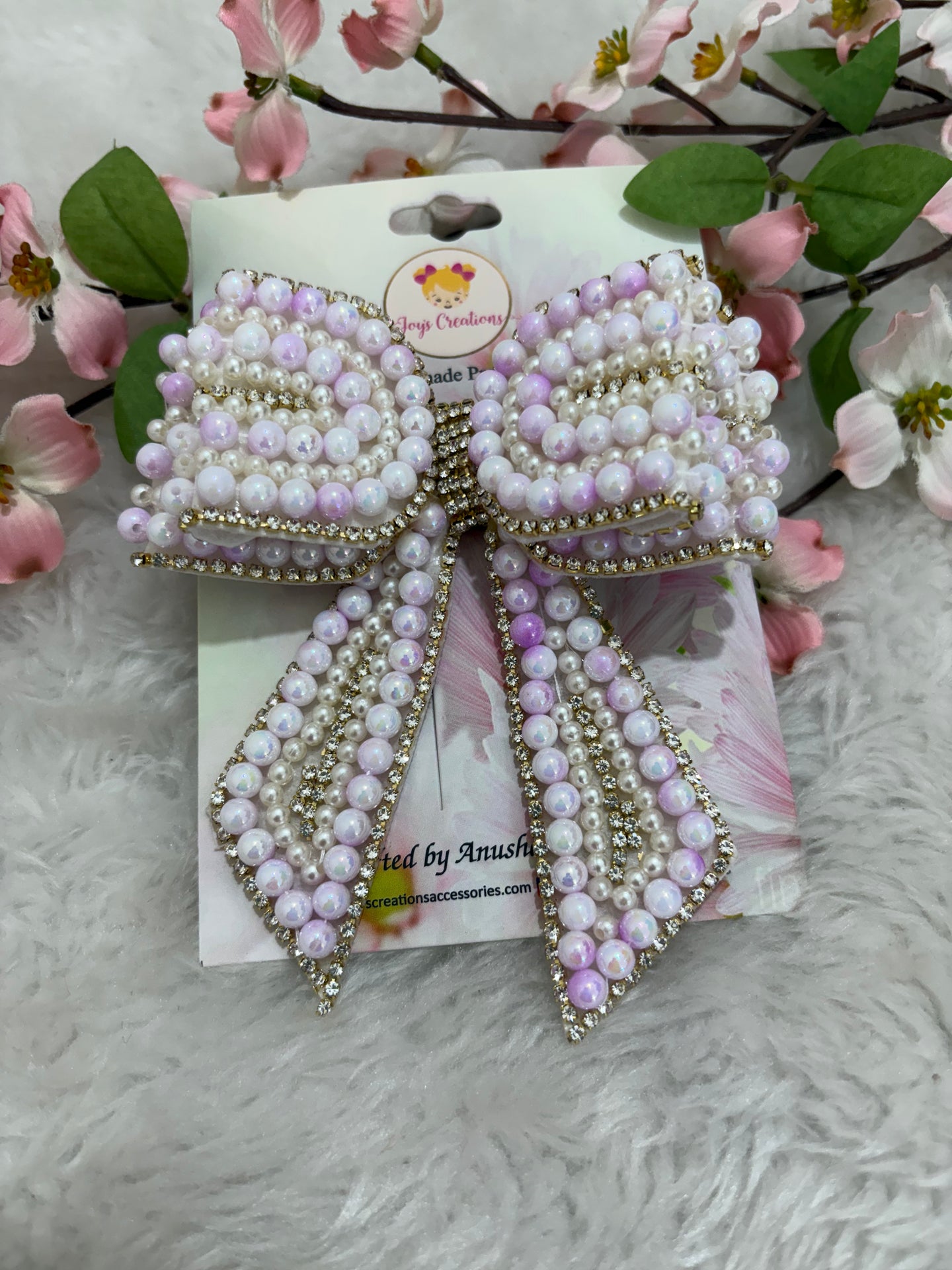 Celeste Pearl Bow Light Purple