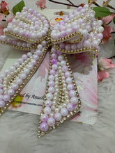 Load image into Gallery viewer, Celeste Pearl Bow Light Purple

