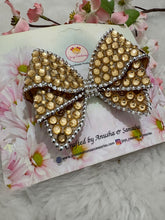 Load image into Gallery viewer, Moonlit Dazzle Bow Glitter gold
