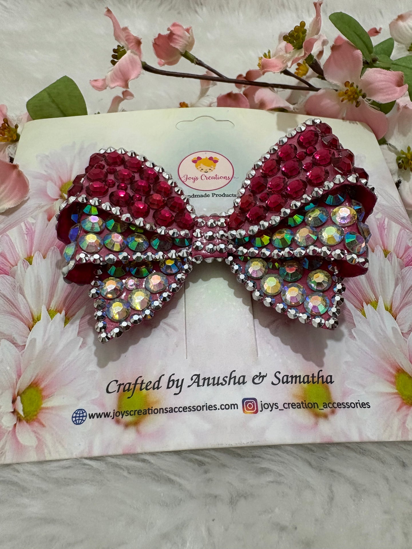 Moonlit Dazzle Bow Pink
