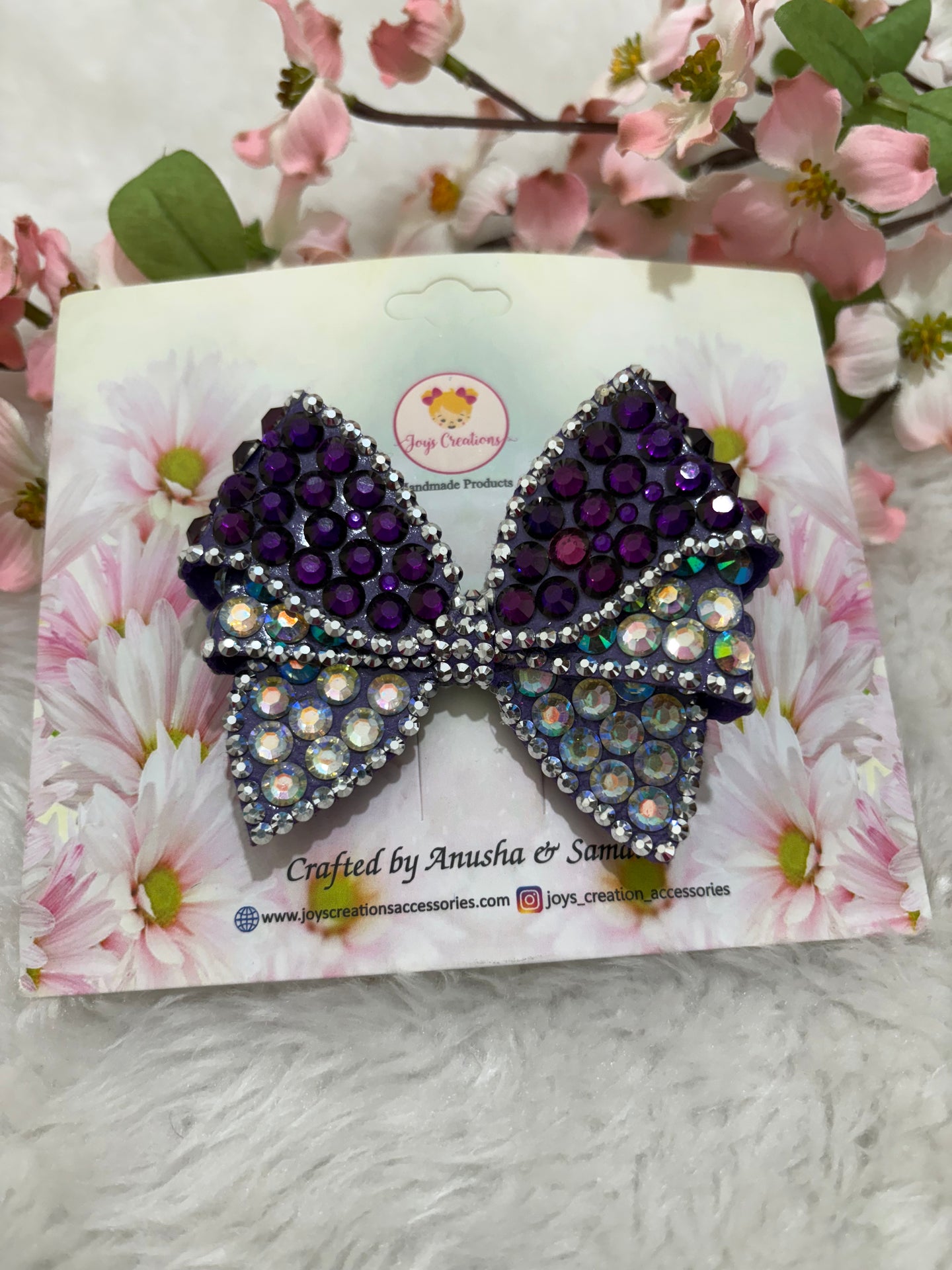 Moonlit Dazzle Bow Purple