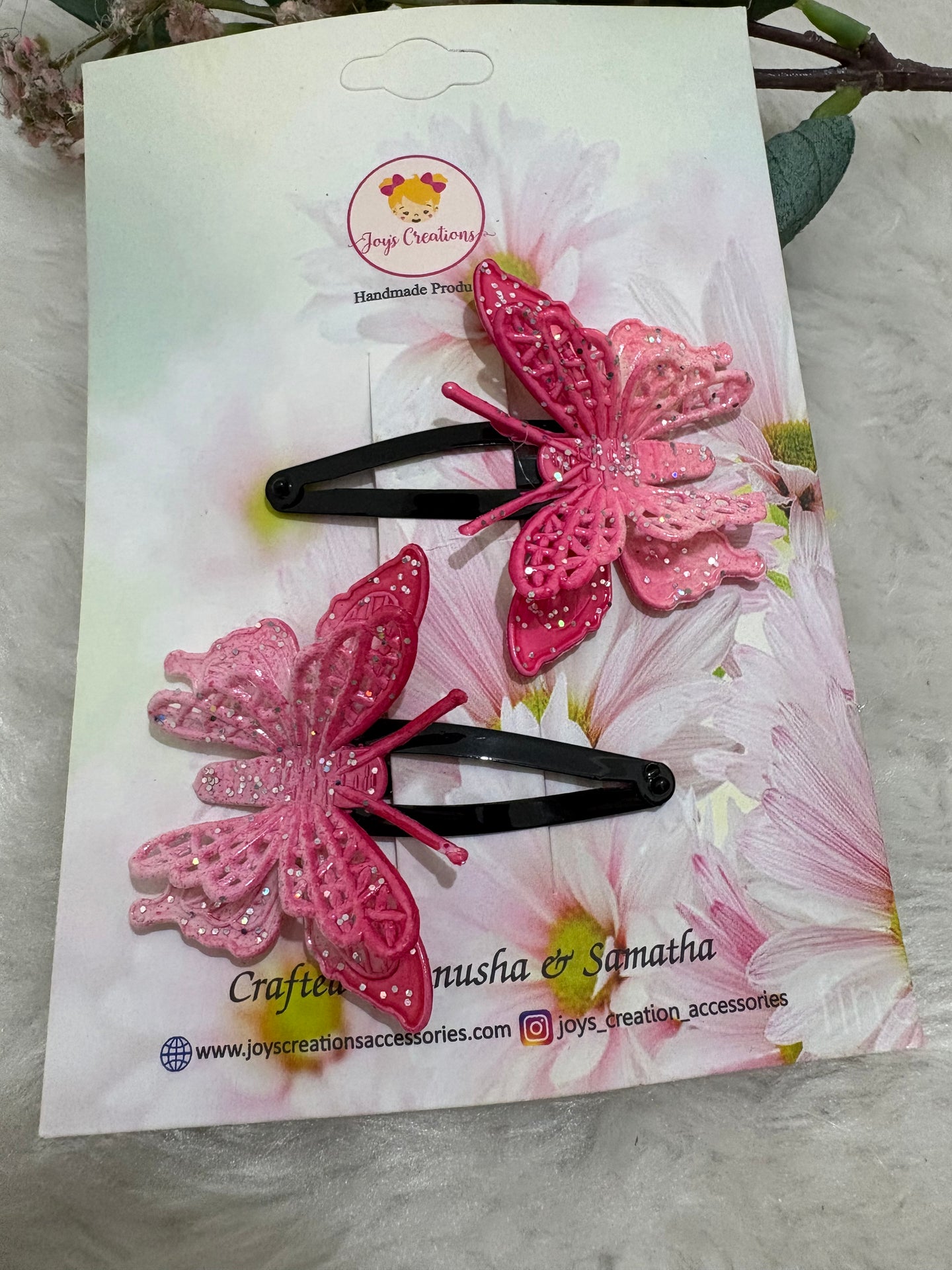 butterfly dual shade peach n pink