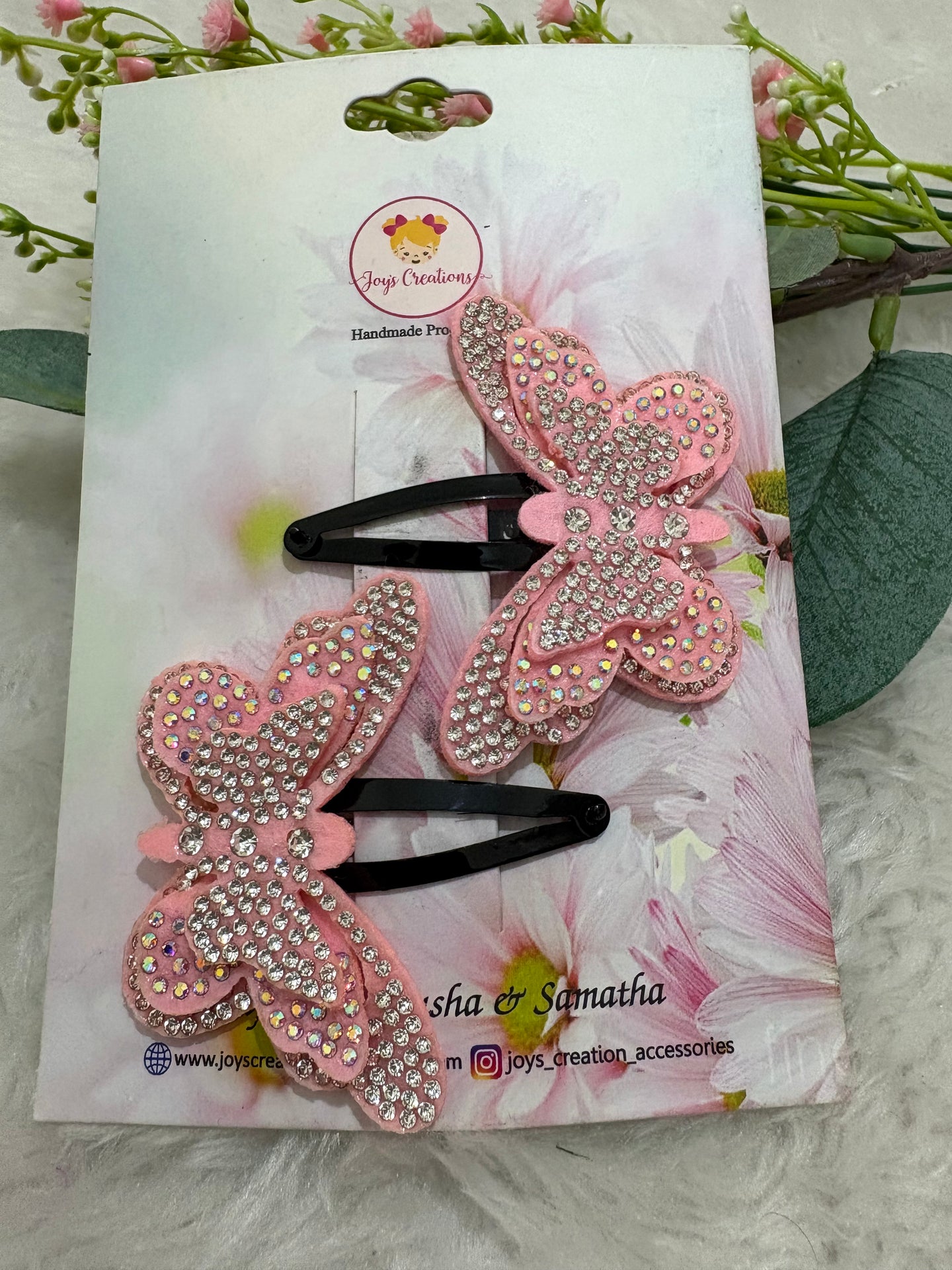 STONE BUTTERFLY BABY PINK