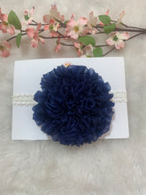 Load image into Gallery viewer, Navy blue Big Organza Flower

