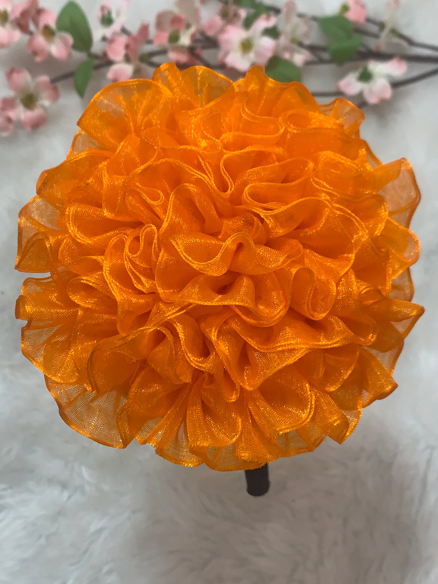 Orange Big Organza Flower
