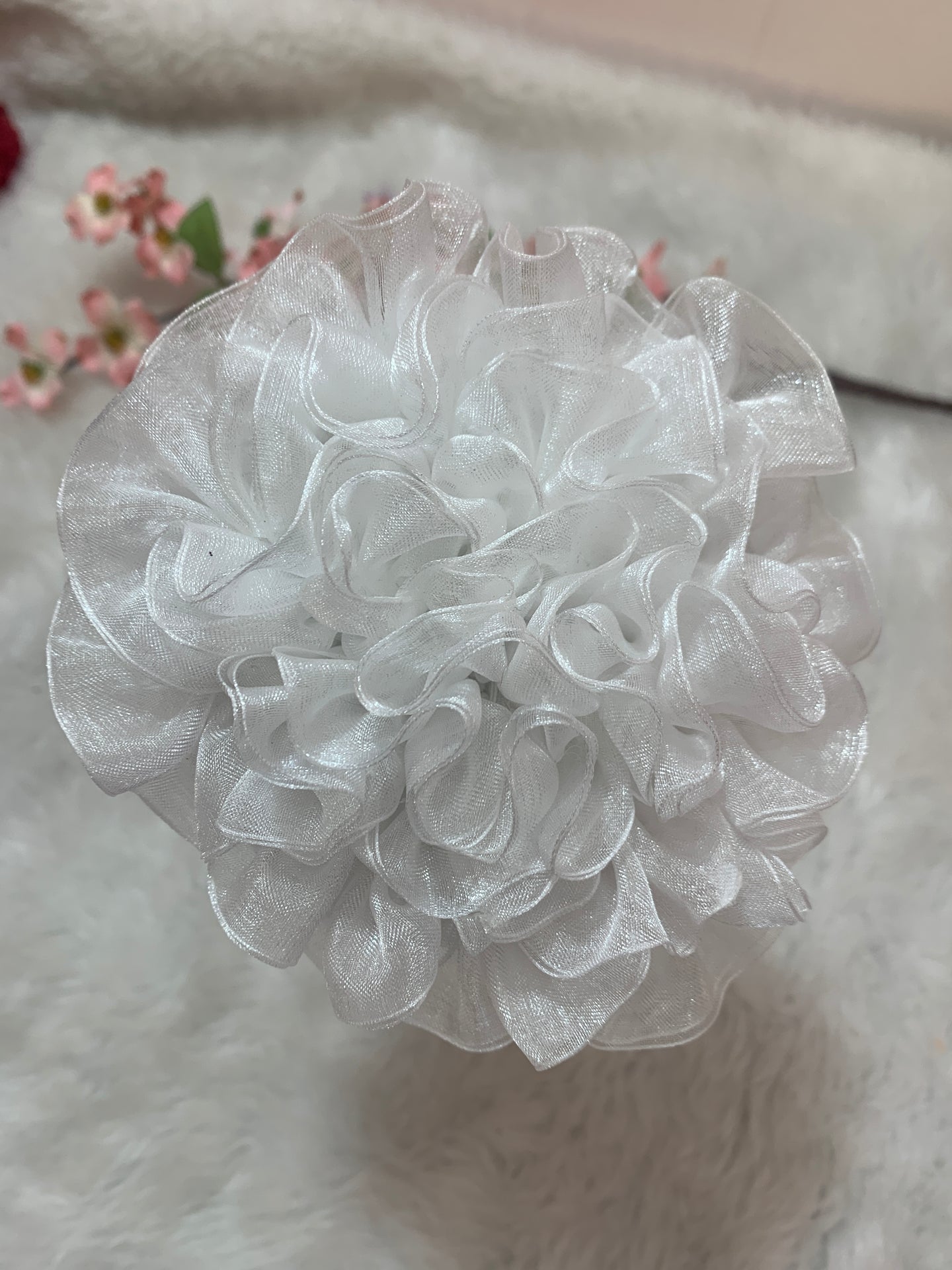 White Big Organza Flower
