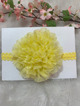 Load image into Gallery viewer, Lemon Yellow Big Organza Flower

