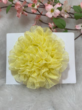 Load image into Gallery viewer, Lemon Yellow Big Organza Flower
