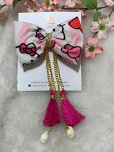 Load image into Gallery viewer, Hello Kitty Tassel Name bow
