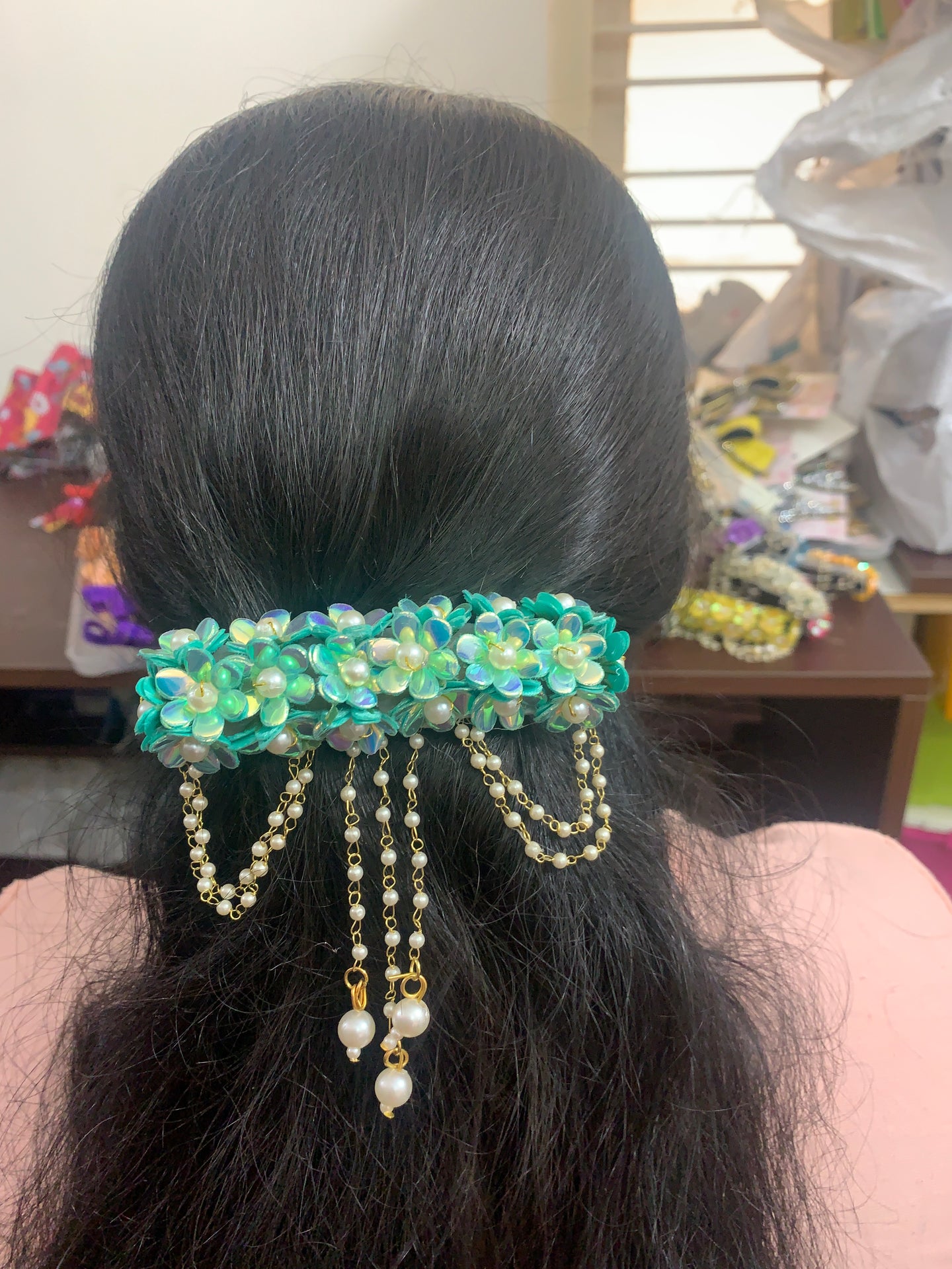 Green Floral Shivagami