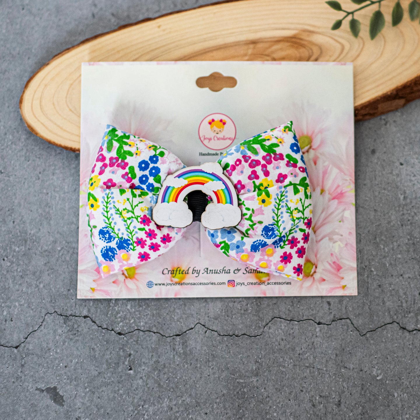 WHIMSICAL BOW CLIP RAINBOW GARDEN