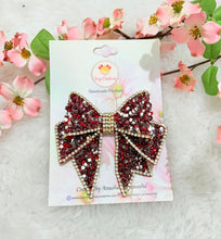 Load image into Gallery viewer, Starry Night Bow Mini Red
