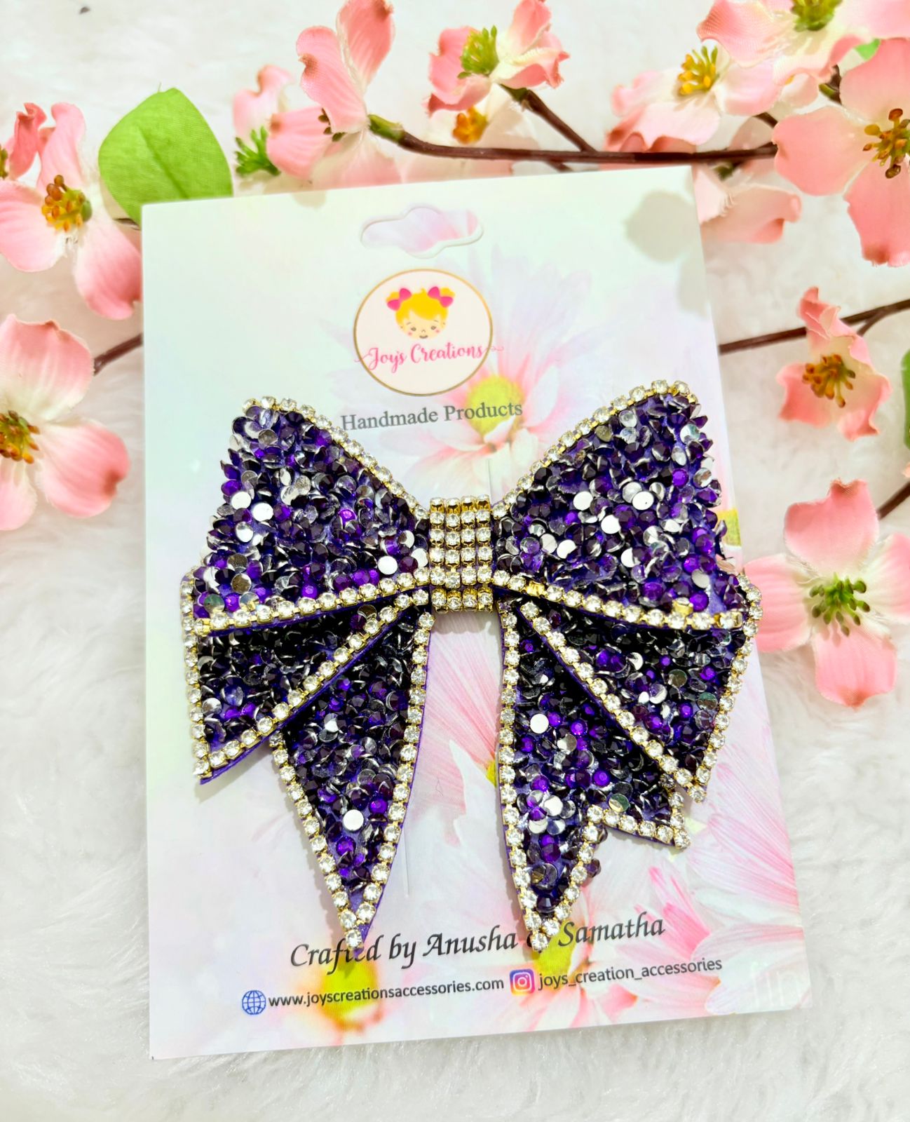 Starry Night Bow Mini Purple