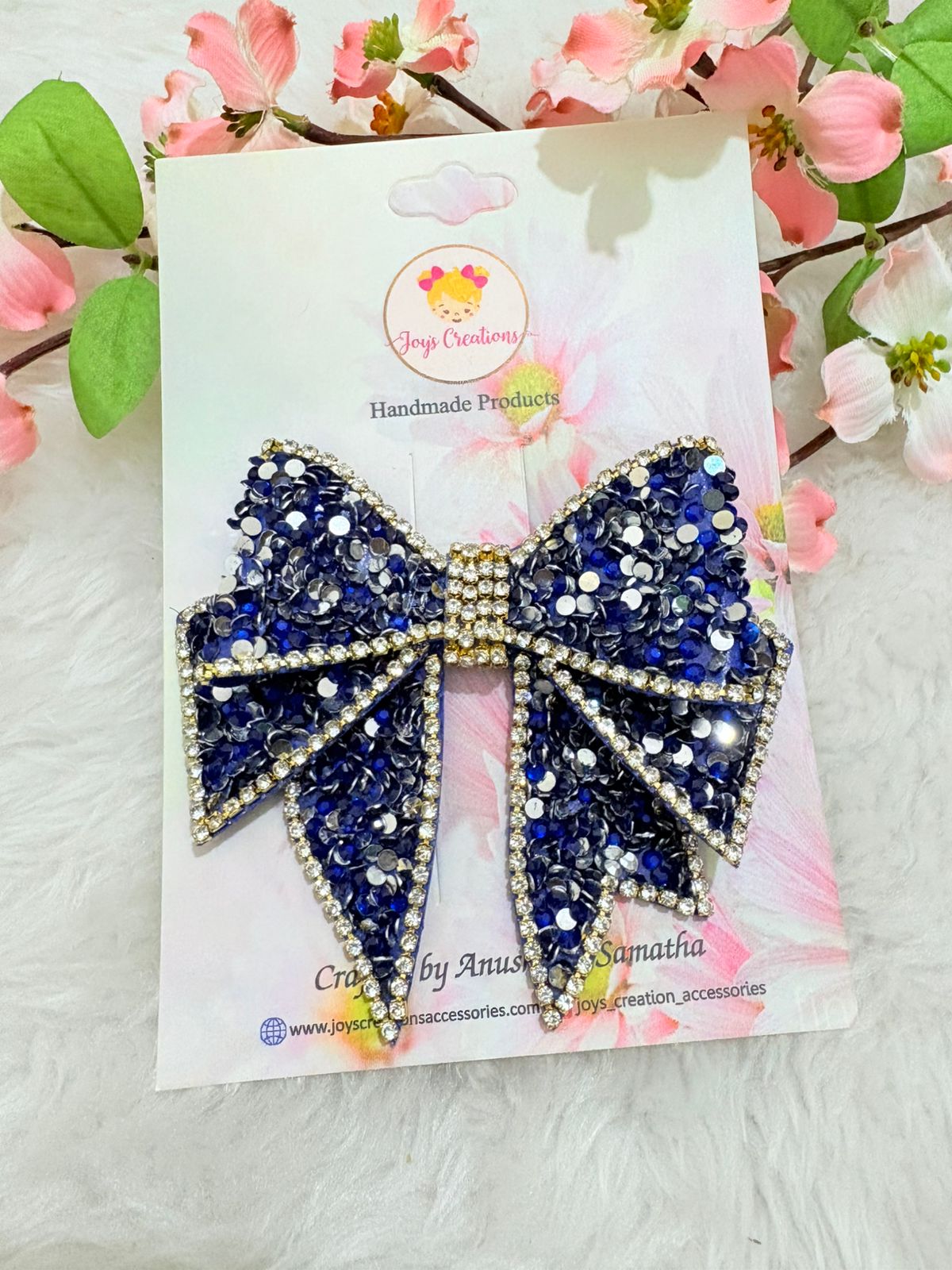 Starry Night Bow Mini Blue