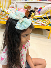 Load image into Gallery viewer, Green Glitter Organza Bow
