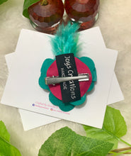 Load image into Gallery viewer, Fusion Green Feather Flower Head Band
