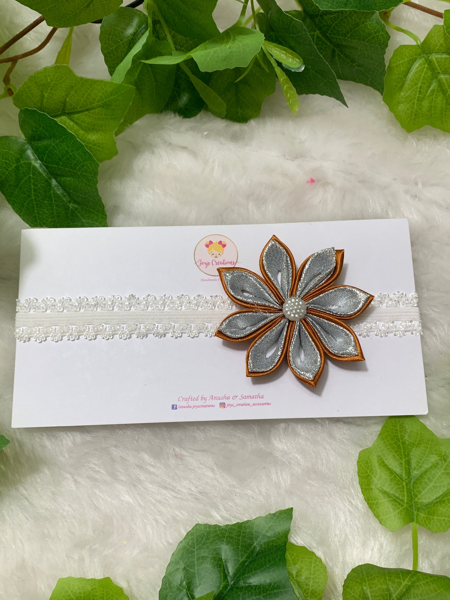 Brown Kanzashi Flower