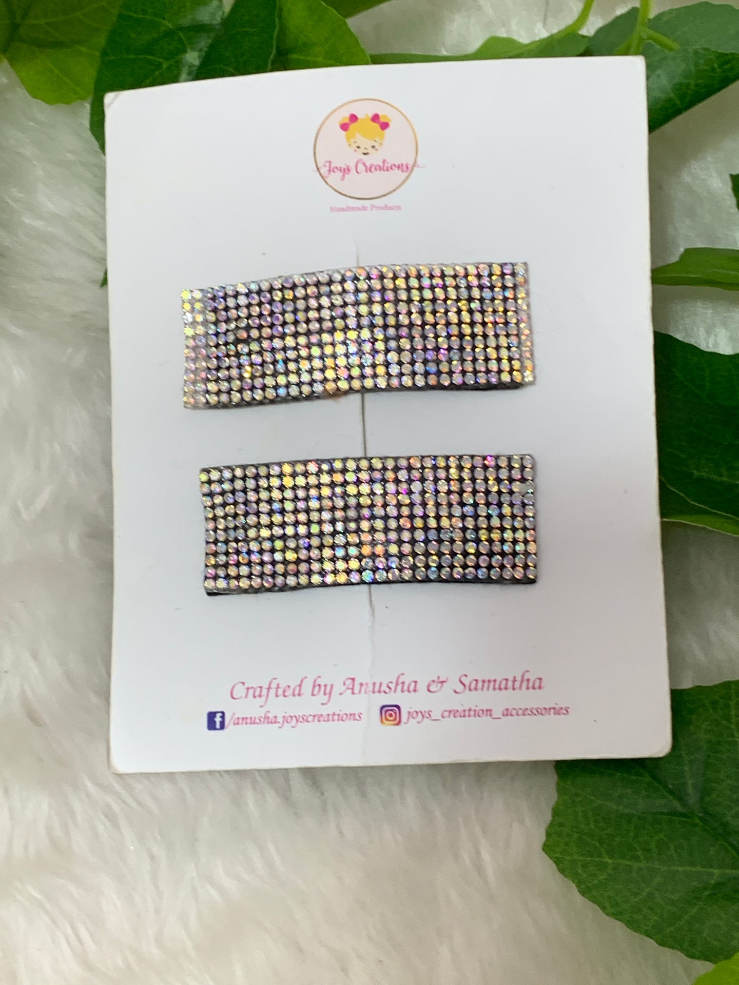 Silver 2 Stone Snap Clips