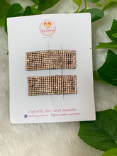 Load image into Gallery viewer, Rose Gold  Stone Snap Clips

