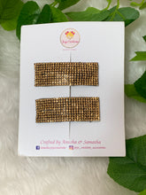 Load image into Gallery viewer, Gold Stone Snap Clips
