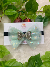 Load image into Gallery viewer, Green Glitter Organza Bow
