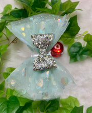 Load image into Gallery viewer, Green Glitter Organza Bow
