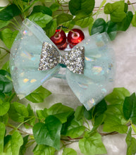 Load image into Gallery viewer, Green Glitter Organza Bow

