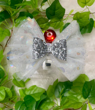 Load image into Gallery viewer, White  Glitter Organza Bow
