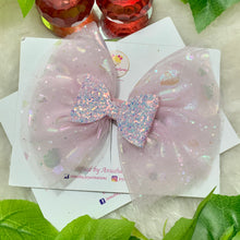 Load image into Gallery viewer, Pink Glitter Organza Bow
