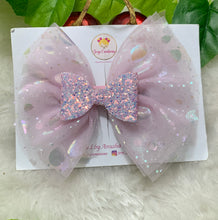 Load image into Gallery viewer, Pink Glitter Organza Bow
