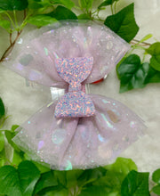 Load image into Gallery viewer, Pink Glitter Organza Bow
