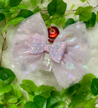 Load image into Gallery viewer, Pink Glitter Organza Bow
