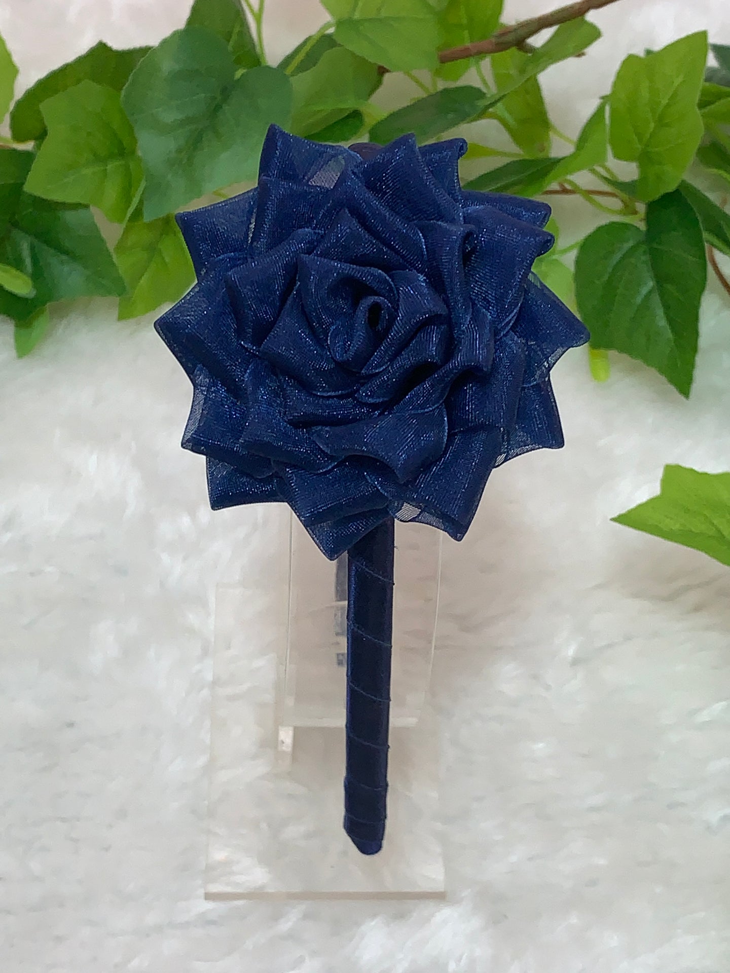 Navy Blue Organza Dhaliya