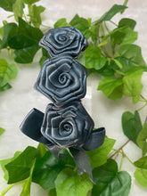 Load image into Gallery viewer, Grey 3 Roses Head Band

