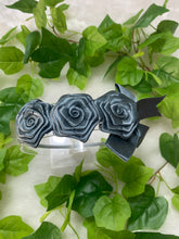 Load image into Gallery viewer, Grey 3 Roses Head Band
